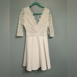 White cocktail dress